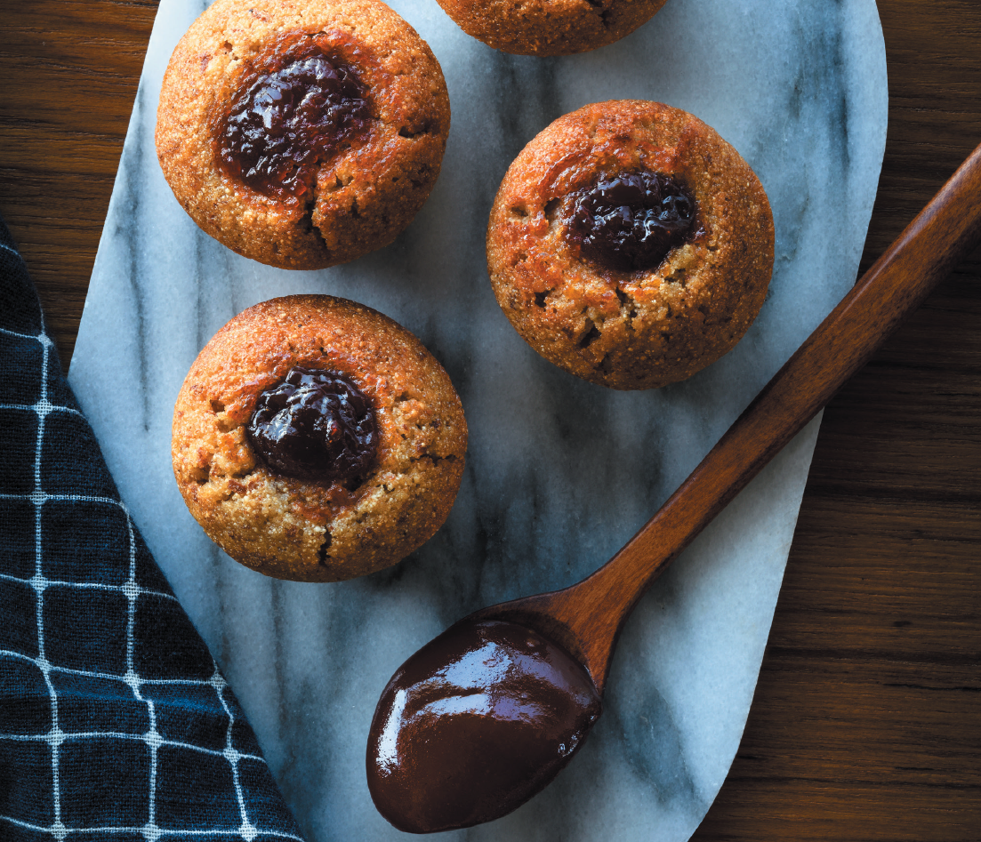 Financiers moelleux à la farine de châtaigne et au cynorhodon